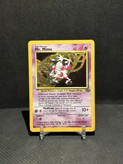 Italian Holo Foil Mr. M. Mime 6/64 Jungle Set Pokemon Trading Cards LP - Image 1