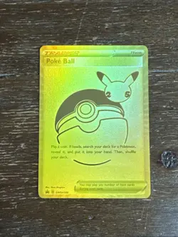 2021 Pokemon SWSH #146 FA Poke Ball Ultra Premium Gold Stamped Promo Mint - Image 1