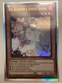 YuGiOh Ash Blossom & Joyous Spring DUPO-EN077 1st Edition LP - Image 1