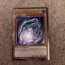 Yugioh OP28-EN001 Blue-Eyes White Dragon Ultimate Euro deep imprint purple hue - Image 3