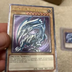 Yugioh OP28-EN001 Blue-Eyes White Dragon Ultimate Euro deep imprint purple hue - Image 5