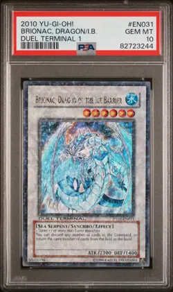 PSA 10 Brionac Dragon of the Ice Barrier DT01-EN031 Ultra Rare Promo *849 Yugioh - Image 1
