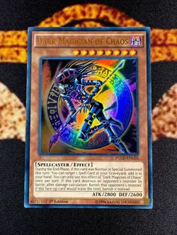 YUGIOH • DARK MAGICIAN OF CHAOS • ULTRA RARE • YGLD-ENC02 • 1st EDITION • NM - Image 1