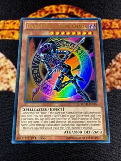 YUGIOH • DARK MAGICIAN OF CHAOS • ULTRA RARE • YGLD-ENC02 • 1st EDITION • NM - Image 2