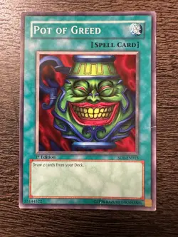 Yugioh Pot of Greed SD1-EN015 Common 1st Ed - HP - Image 1