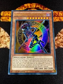YUGIOH • DARK MAGICIAN OF CHAOS • ULTRA RARE • YGLD-ENC02 • 1st EDITION • VLP - Image 2