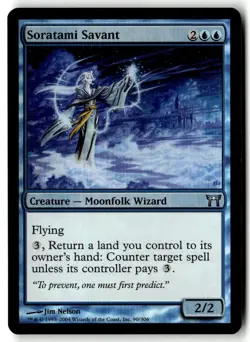MTG Foil Soratami Savant - Kamigawa Moderately Played English - Image 1