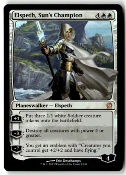 MTG Foil Elspeth, Sun's Champion - Theros Heavily Played English - Image 1
