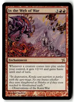 MTG Foil In the Web of War - Kamigawa Heavily Played English - Image 1