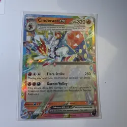 Pokemon TCG Cinderace EX Stellar Crown Holo Double Rare Card 028/142 SV07 NM - Image 1