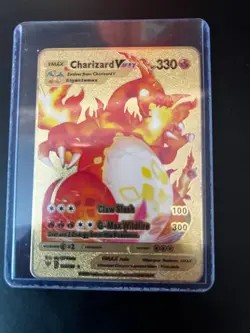 Charizard VMAX Rainbow Gold Metal Card Collectible Gift/Display - Image 1