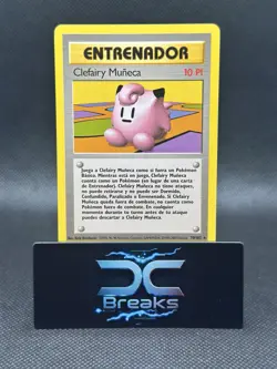 Spanish Clefairy Doll 70/102 Non Holo Rare Base Set Muneca Pokemon Card - Image 1