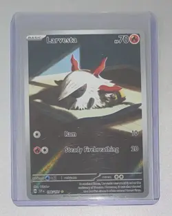 Larvesta 196/191 Surging Sparks Full Art Ultra Rare Holo Pokemon Card NM-M 💎 - Image 1