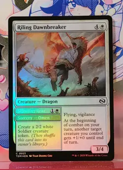 MTG - Riling Dawnbreaker TDM 0021 Common Foil - Tarkir: Dragonstorm - NM - Image 1