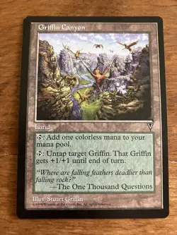 MTG Griffin Canyon Visions Near Mint NM Regular Vintage Old School Magic - Image 1