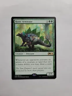 MTG - Runic Armasaur Core Set 2019 Regular Rare #200 - Image 1