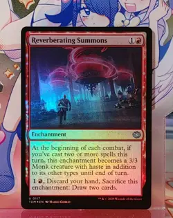 MTG - Reverberating Summons TDM 0117 Uncommon Foil - Tarkir: Dragonstorm - NM - Image 1