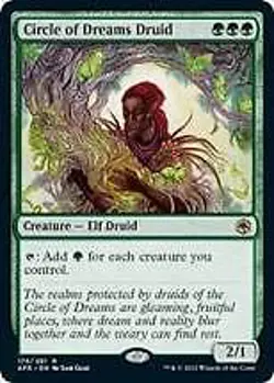 Light Play, English MTG Regular Circle of Dreams Druid Adventures in the Forgott - Image 1