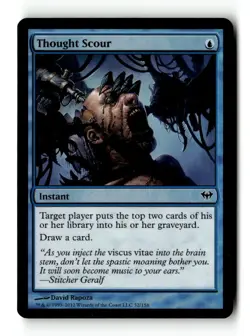 MTG Foil Thought Scour - Dark Ascension Moderately Played English - Image 1