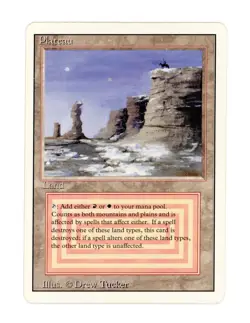 Plateau Revised Edition Dual Land MTG Magic the Gathering LP Vintage 1994 - Image 1