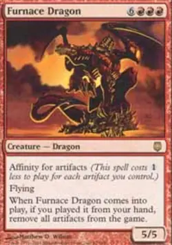 Heavy Play, English MTG Regular Furnace Dragon Darksteel Magic the Gathering - Image 1