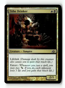 MTG Foil Tithe Drinker - Dragon Maze Moderately Played English - Image 1