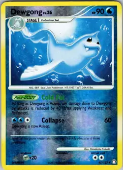 Dewgong 45/123 Pokemon Mysterious Treasures Reverse Holo - Image 1