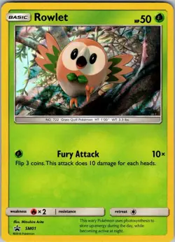 Rowlet SM01 Pokemon Promo Holo - Image 1