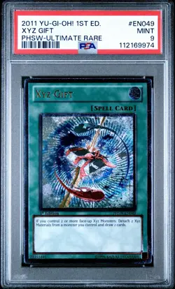 Yugioh XYZ Gift PHSW-EN049 1st Edition PSA 9 MINT New Ultimate Rare wow - Image 1