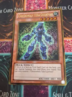 Yugioh Chronomaly Tula Guardian PGLD-EN003 Gold Secret Rare 1st Edition NM - Image 1