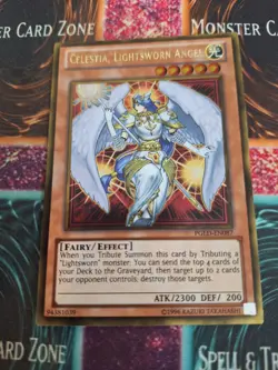 Yugioh Celestia, Lightsworn Angel PGLD-EN087 Gold Rare Unlimited Near Mint - Image 1