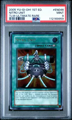 Yugioh! Nitro Unit PSA 9 MINT TLM-EN046 1st Edition Ultimate Rare wow look - Image 1