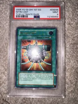 Yugioh! Nitro Unit PSA 9 MINT TLM-EN046 1st Edition Ultimate Rare wow look - Image 2