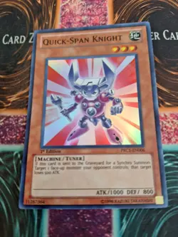 Yugioh Quick-Span Knight PRC1-EN006 Super Rare 1st Edition Near Mint - Image 1