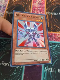 Yugioh Quick-Span Knight PRC1-EN006 Super Rare 1st Edition Near Mint - Image 2