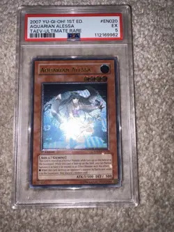 Yugioh Misprint shift psa Aquarian Alessa Ultimate Rare 1st Edition TAEV-EN020 - Image 2