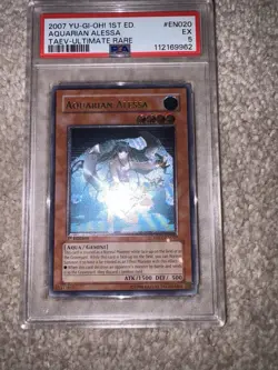 Yugioh Misprint shift psa Aquarian Alessa Ultimate Rare 1st Edition TAEV-EN020 - Image 3