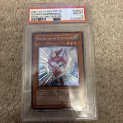 2007 YUGIOH STON-EN004 NEO-SPACIAN AIR HUMMINGBIRD ULTIMATE PSA 8 MINT wow look - Image 2
