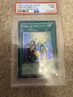 Yugioh Ultimate Rare Card Of Sanctity PSA 9 1st Edition TLM-EN037 wow look pop - Image 2