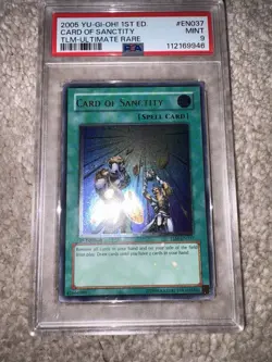 Yugioh Ultimate Rare Card Of Sanctity PSA 9 1st Edition TLM-EN037 wow look pop - Image 3