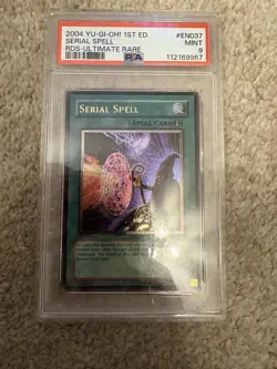 YUGIOH PSA 9 Serial Spell RDS-EN037 Ultimate Rare 1st Edition wow look pop - Image 3