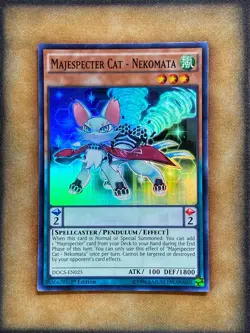 Yugioh Majespecter Cat - Nekomata DOCS-EN025 Super Rare 1st Ed NM - Image 1
