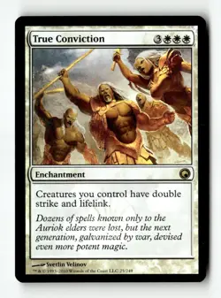 MTG Foil True Conviction - Mirrodin Moderately Played English - Image 1