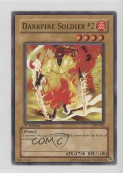 Darkfire Soldier #2 1st Ed. YuGiOh Pharaoh's Servant #PSV-045 2002 00jz - Image 1