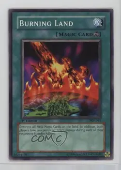 Burning Land 1st Ed. YuGiOh Pharaoh's Servant #PSV-061 2002 wq8 - Image 1