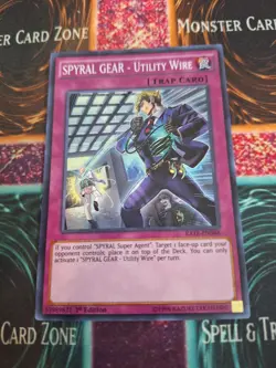 Yugioh SPYRAL GEAR - Utility Wire RATE-EN088 Super Rare 1st Edition Near Mint - Image 1