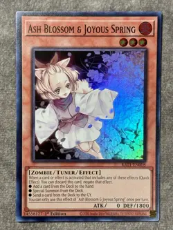 Yugioh Ash Blossom & Joyous Spring SHVA-EN047 Super Rare 1st Ed NM - Image 1