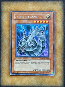 Yugioh Cyber Dragon DP04-EN001 Rare 1st Ed LP - Image 1