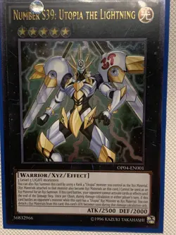 Yugioh Number S39: Utopia The Lightning OP04-EN001 Ultimate Rare NM - Image 1