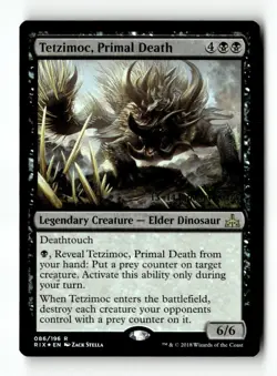 MTG Foil Tetzimoc, Primal Death - Prerelease Moderately Played English - Image 1
